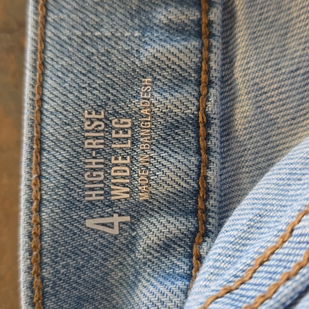 a.n.a Women's  High Rise Wide Leg Size 4 Light Blue Jeans - Picture 10 of 10